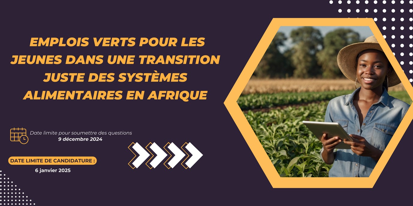 Les jeunes Africains au cœur de la transition vers des systèmes alimentaires équitables et durables
